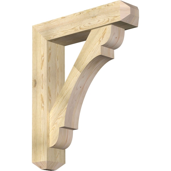 Ekena Millwork Olympic Craftsman Rough Sawn Bracket w/ Offset Brace, Douglas Fir, 8"W x 36"D x 44"H BKT0806X36X44OLY04RDF - main